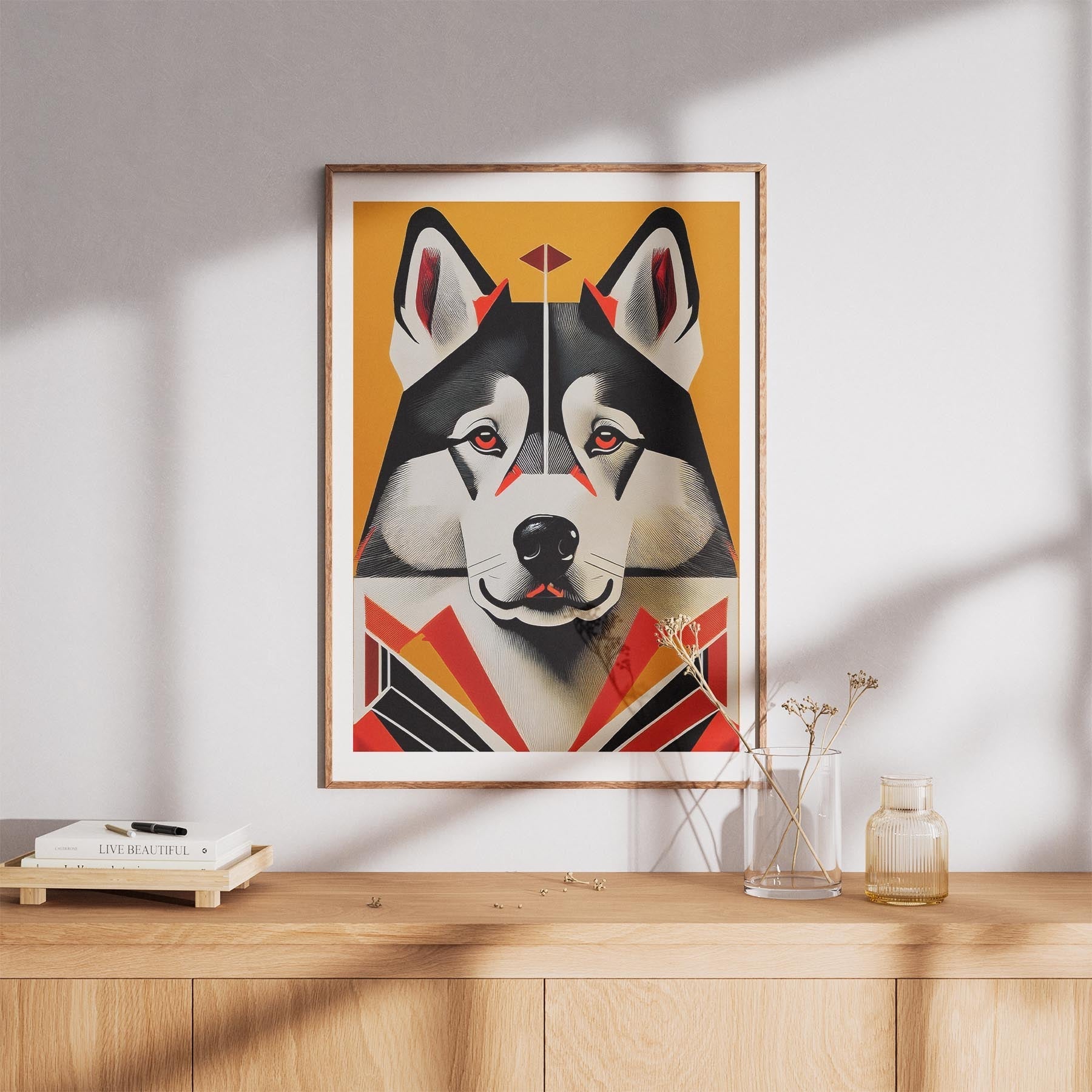 Alaskan Malamute Geometric Orange Series image 8