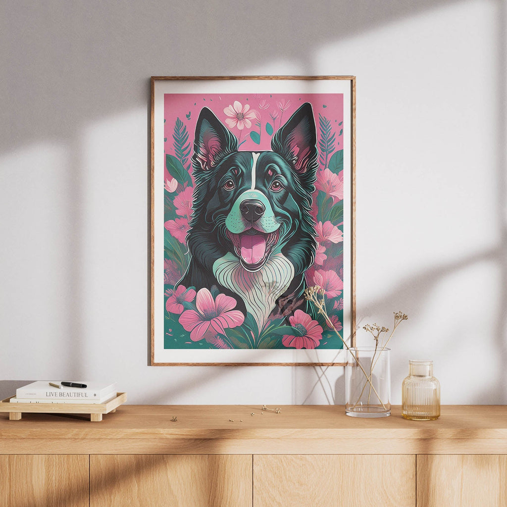 Border Collie 1 Flowery Dog image 8