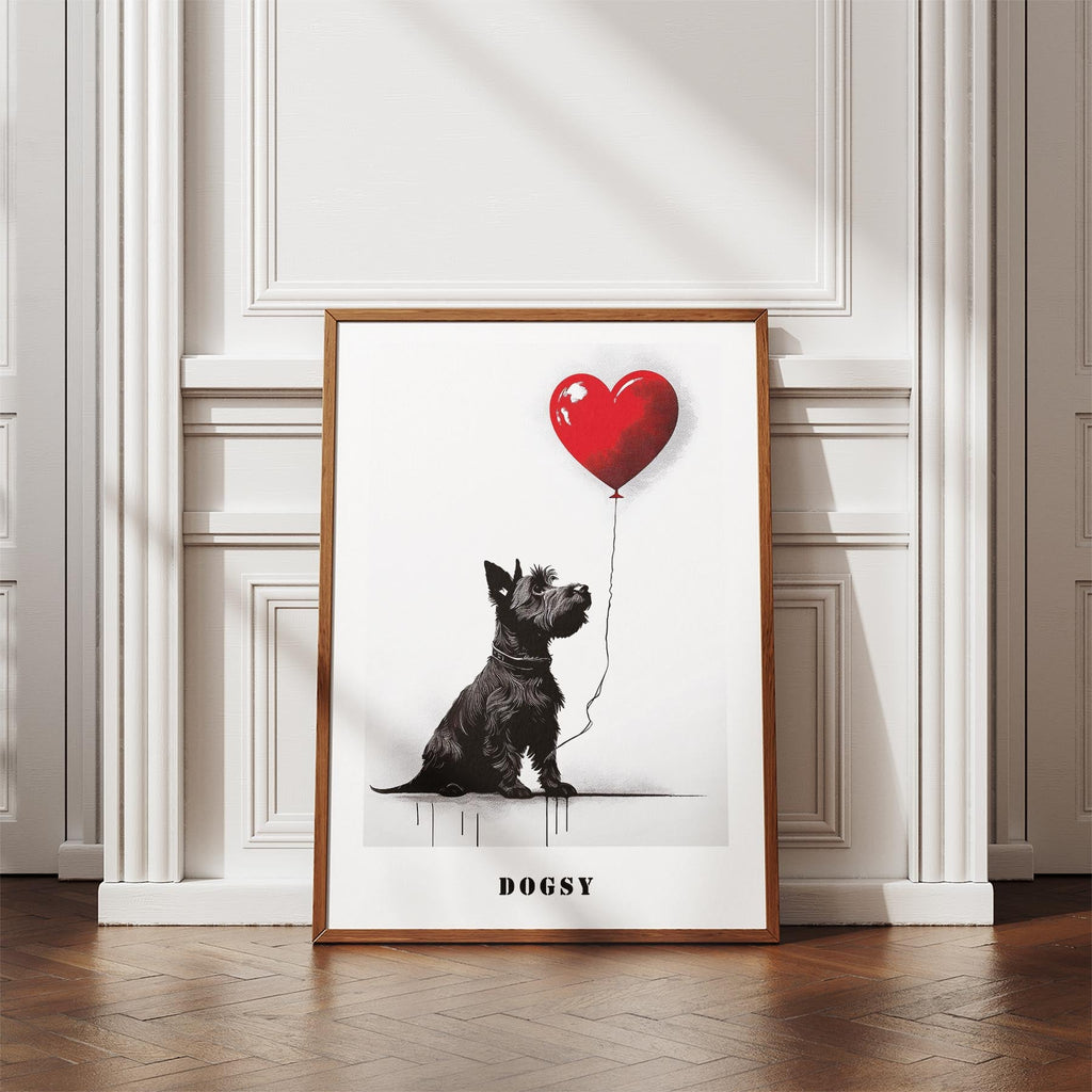 Scottish Terrier DOGSY Series inspired by the Art of Banksy with text Dogsy image 4