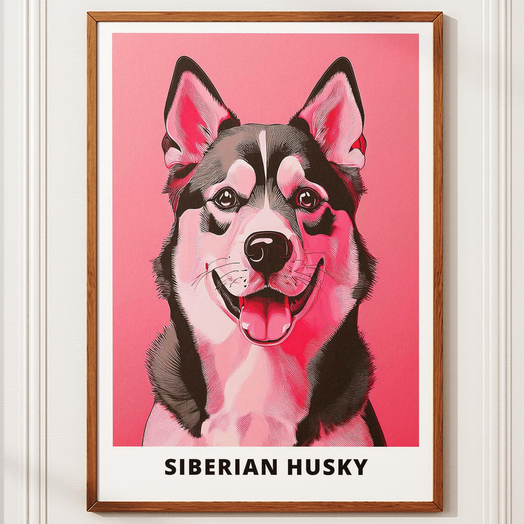 Siberian Husky Pink and Black Dog Series 1 image 10