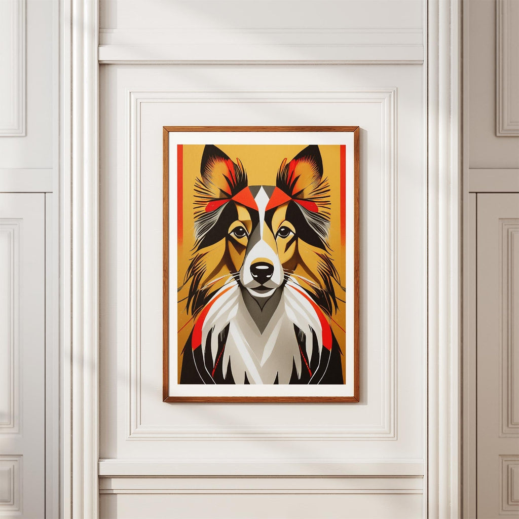 Shetland Sheepdog Geometric Orange Series image 3