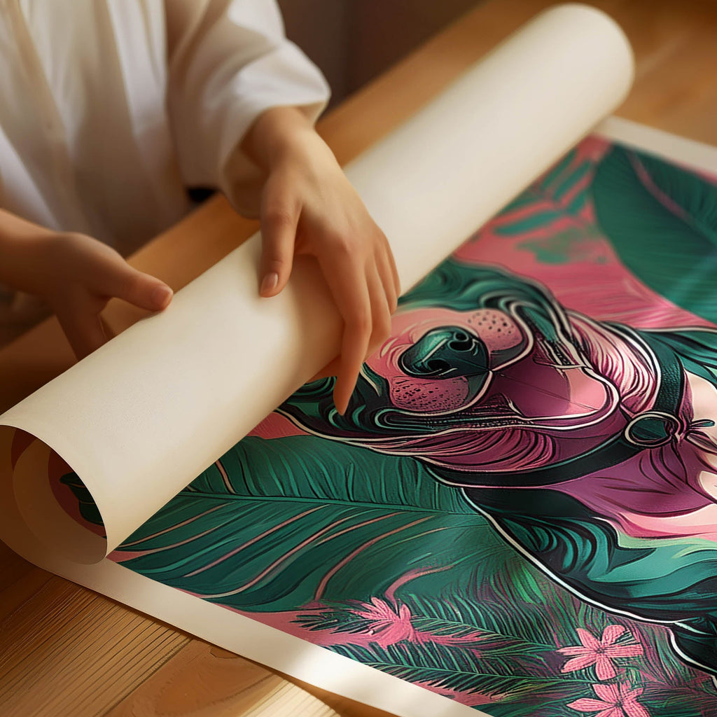 Bull Terrier Flowery Dog image 1