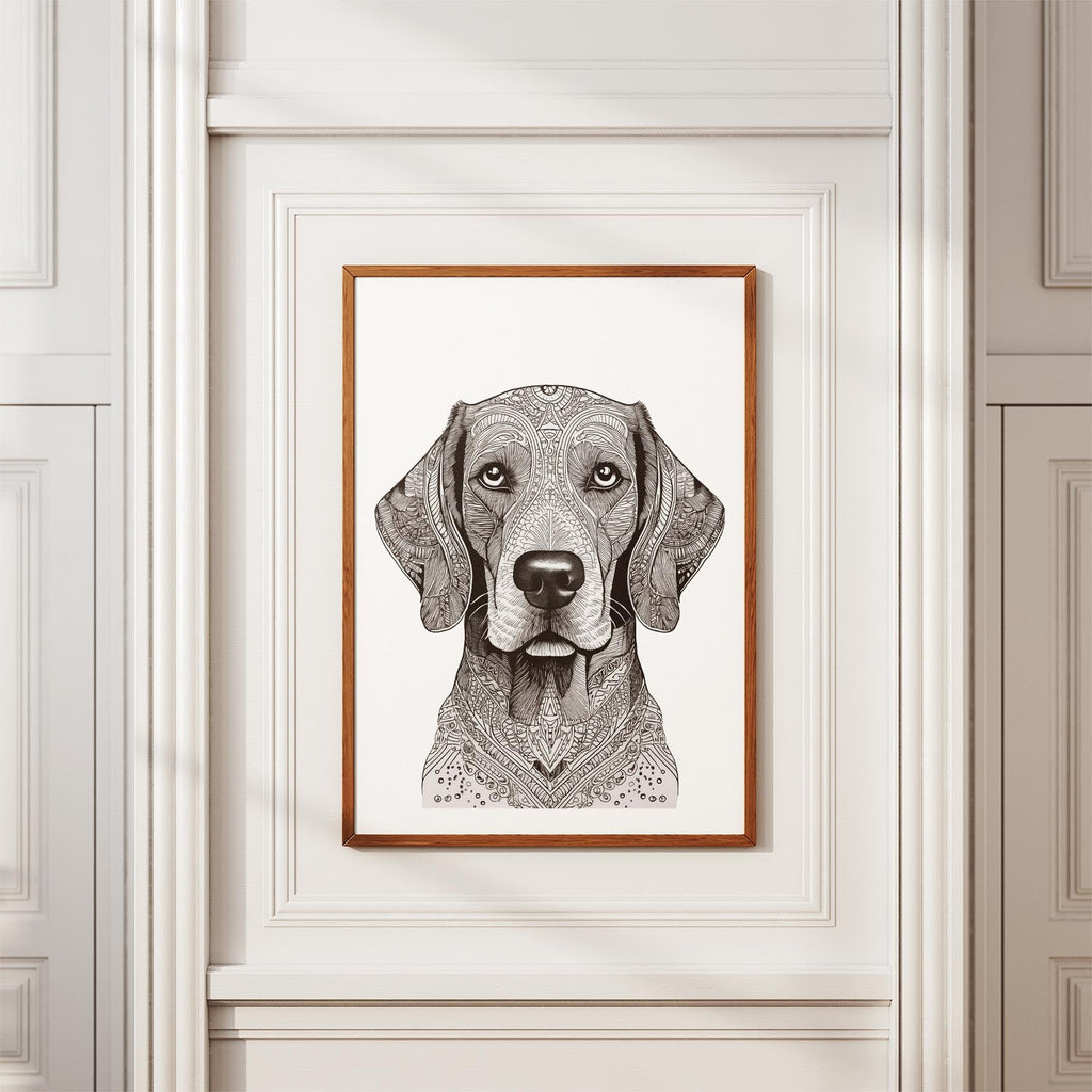 Gordon Setter Mandala Black and White Dog Series image 3