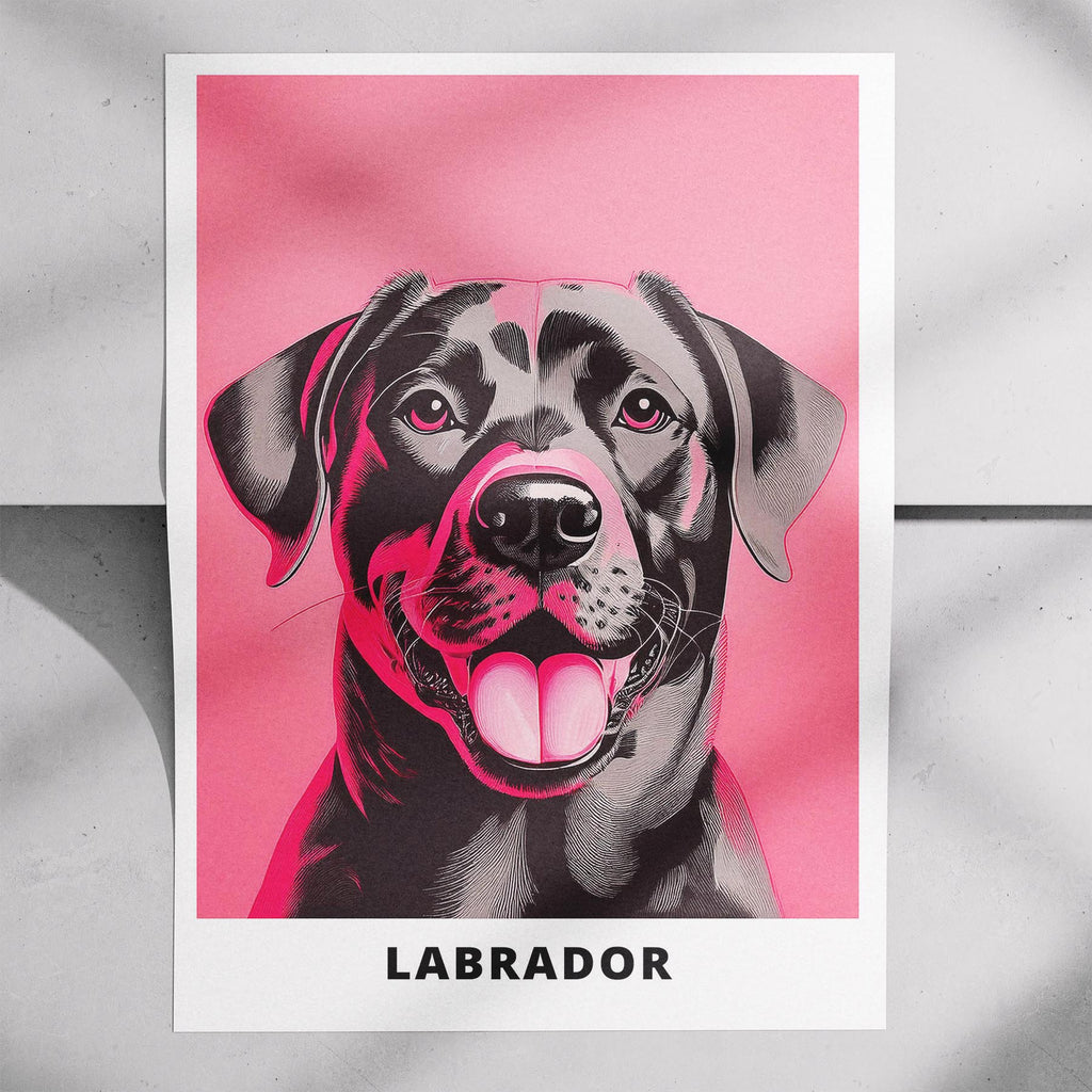 Labrador Retriever Pink and Black Dog Series 4 image 7