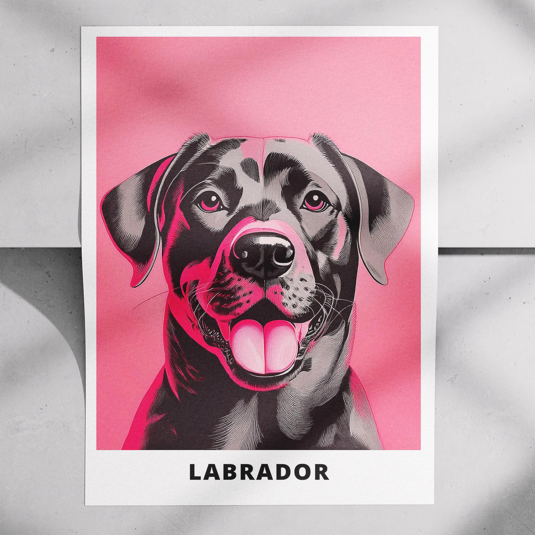Labrador Retriever Pink and Black Dog Series 4 image 7