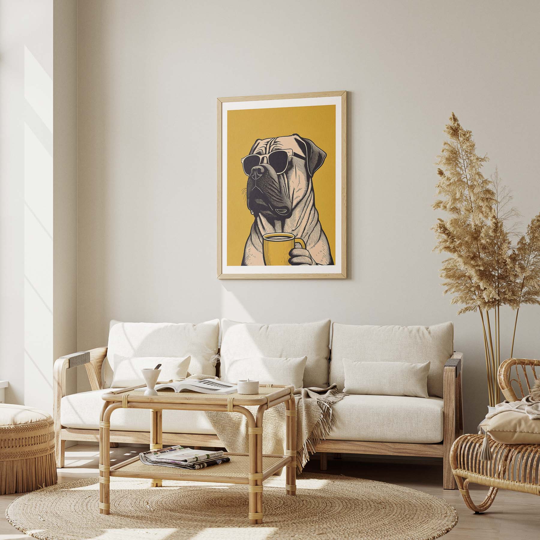 Bull Mastiff Chillin Coffee Dog image 1