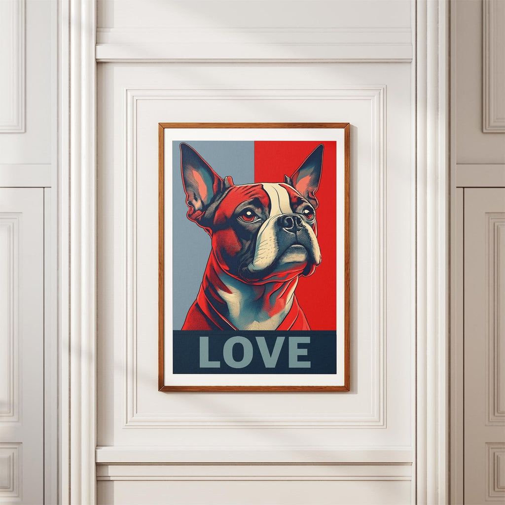 Boston Terrier LOVE Series Inspired by the Obama Poster image 3