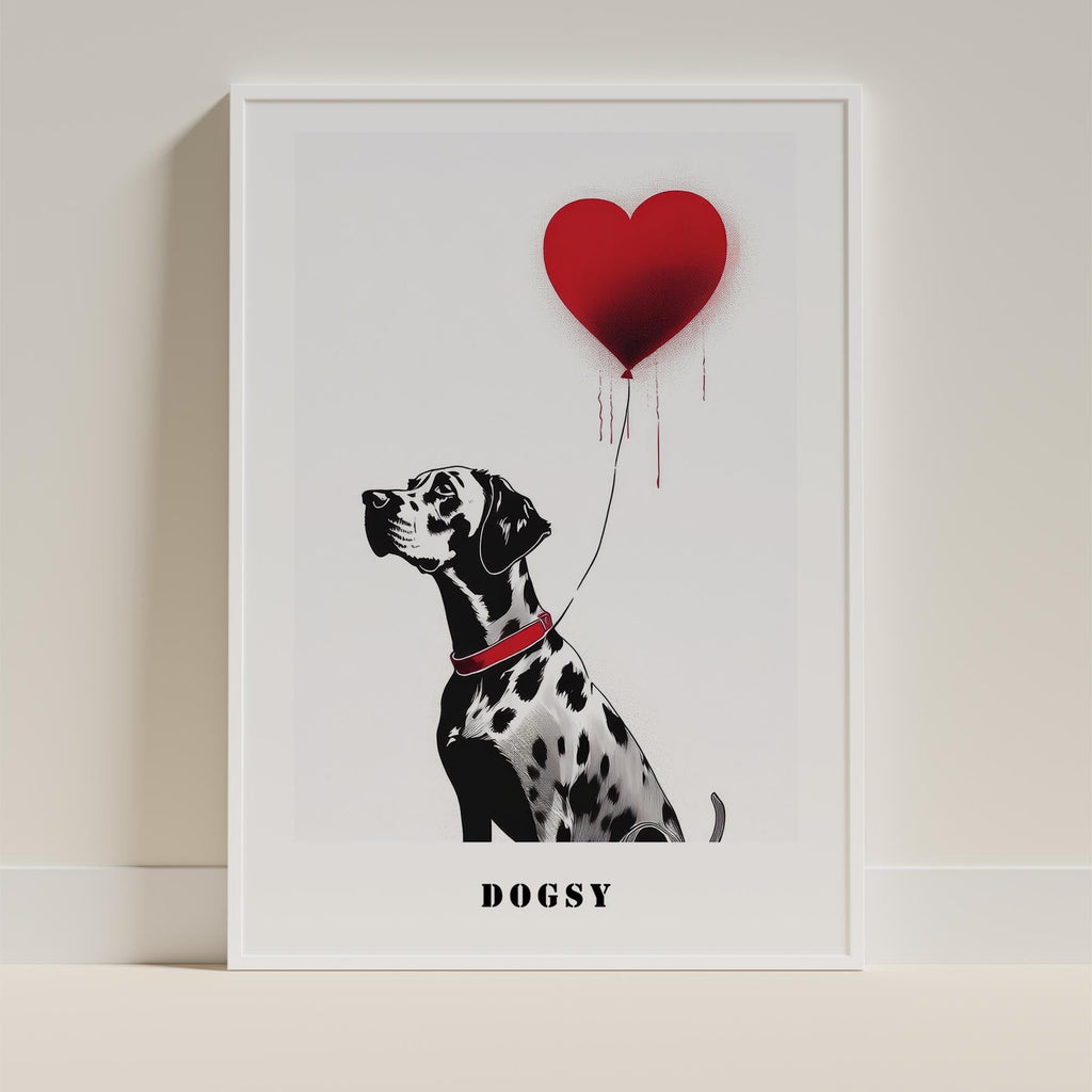 Dalmatian DOGSY Series inspired by the Art of Banksy with text Dogsy image 9