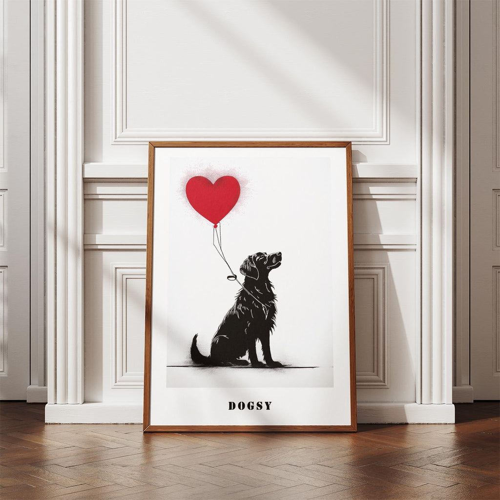 Golden Retriever DOGSY Series inspired by the Art of Banksy with text Dogsy image 4