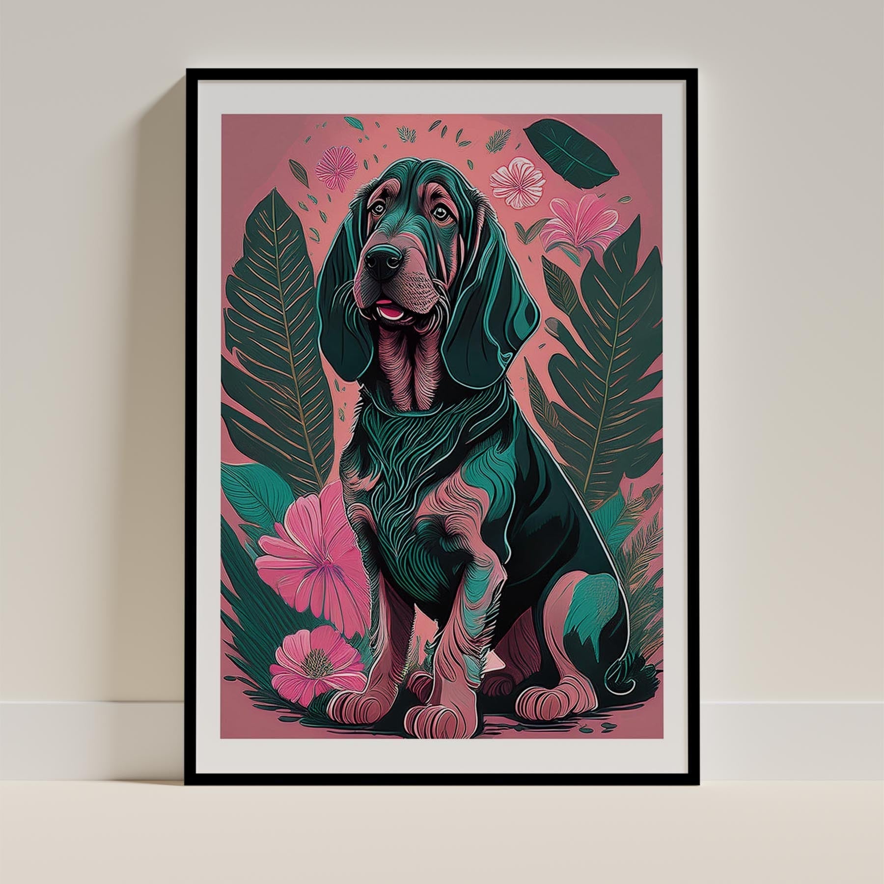Bloodhound Flowery Dog image 11