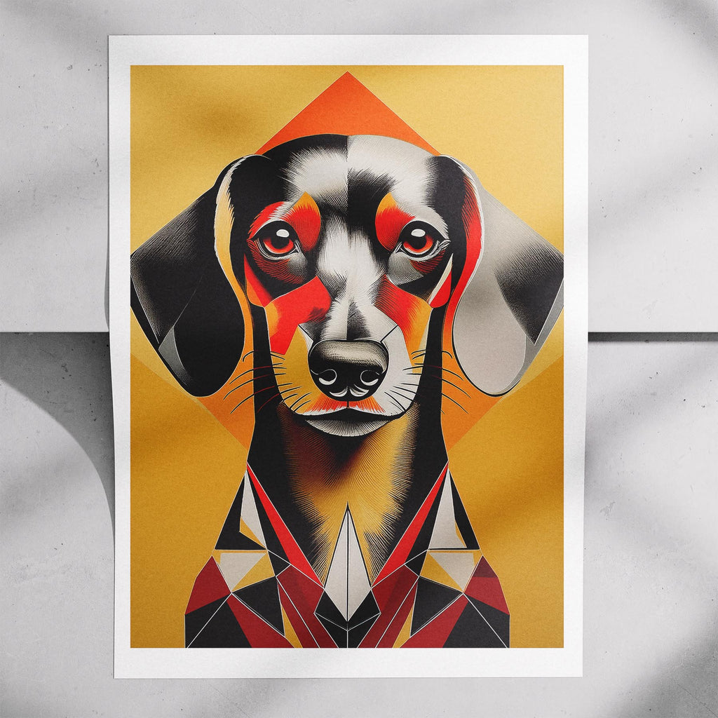 Dachshund Geometric Orange Series image 7