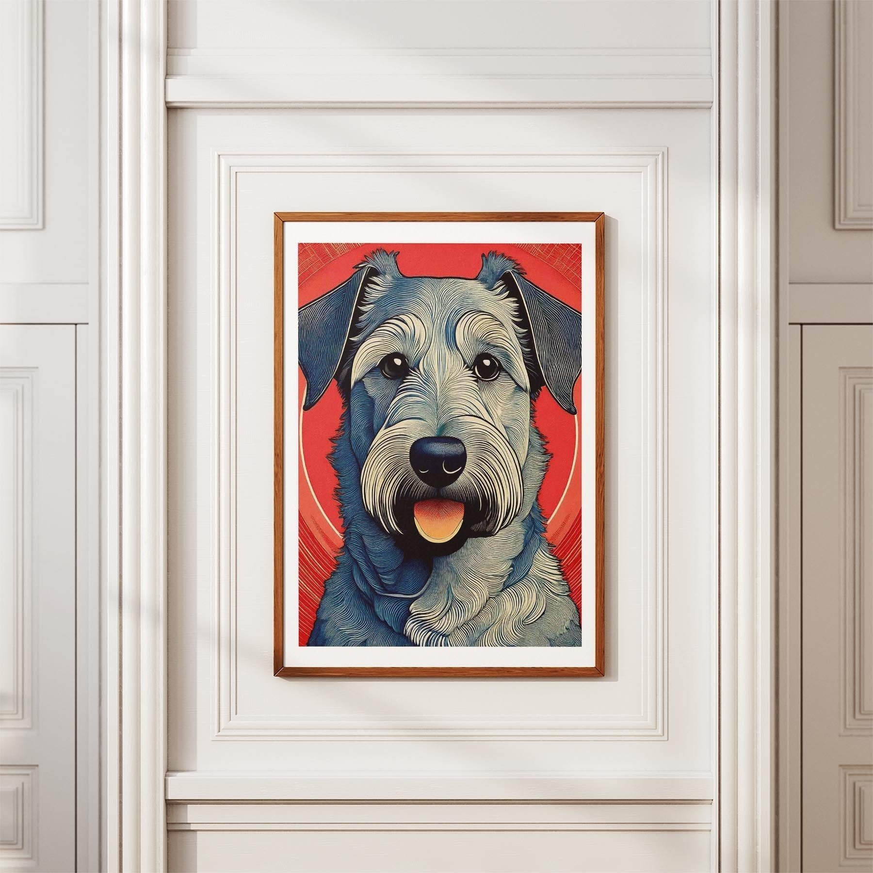 Irish Terrier Hokusai Japanese Inspired Dog Series image 3