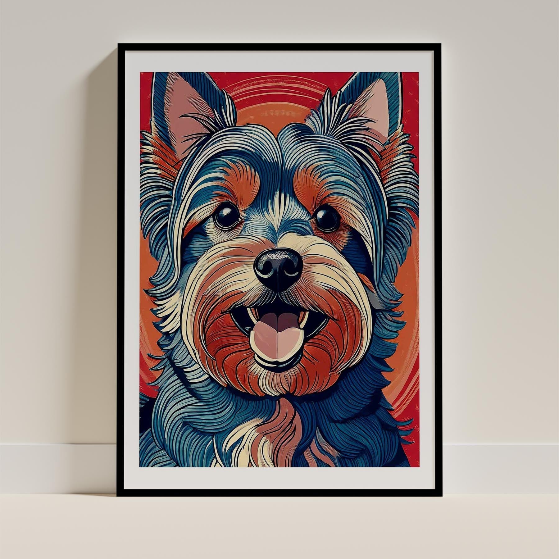 Yorkshire Terrier Hokusai Japanese Inspired Dog Series image 0