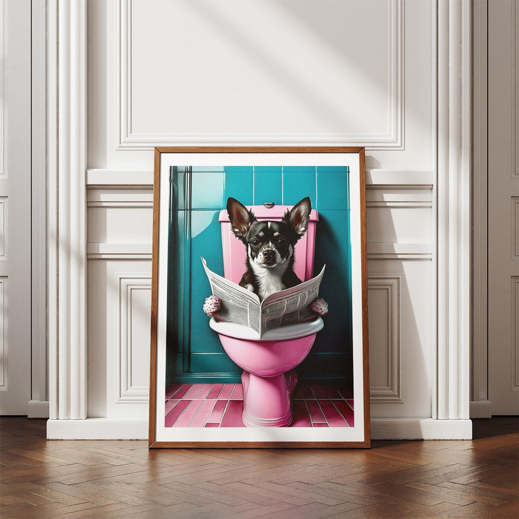 Chihuahua Toilet Dogs PInk and Turquise image 4