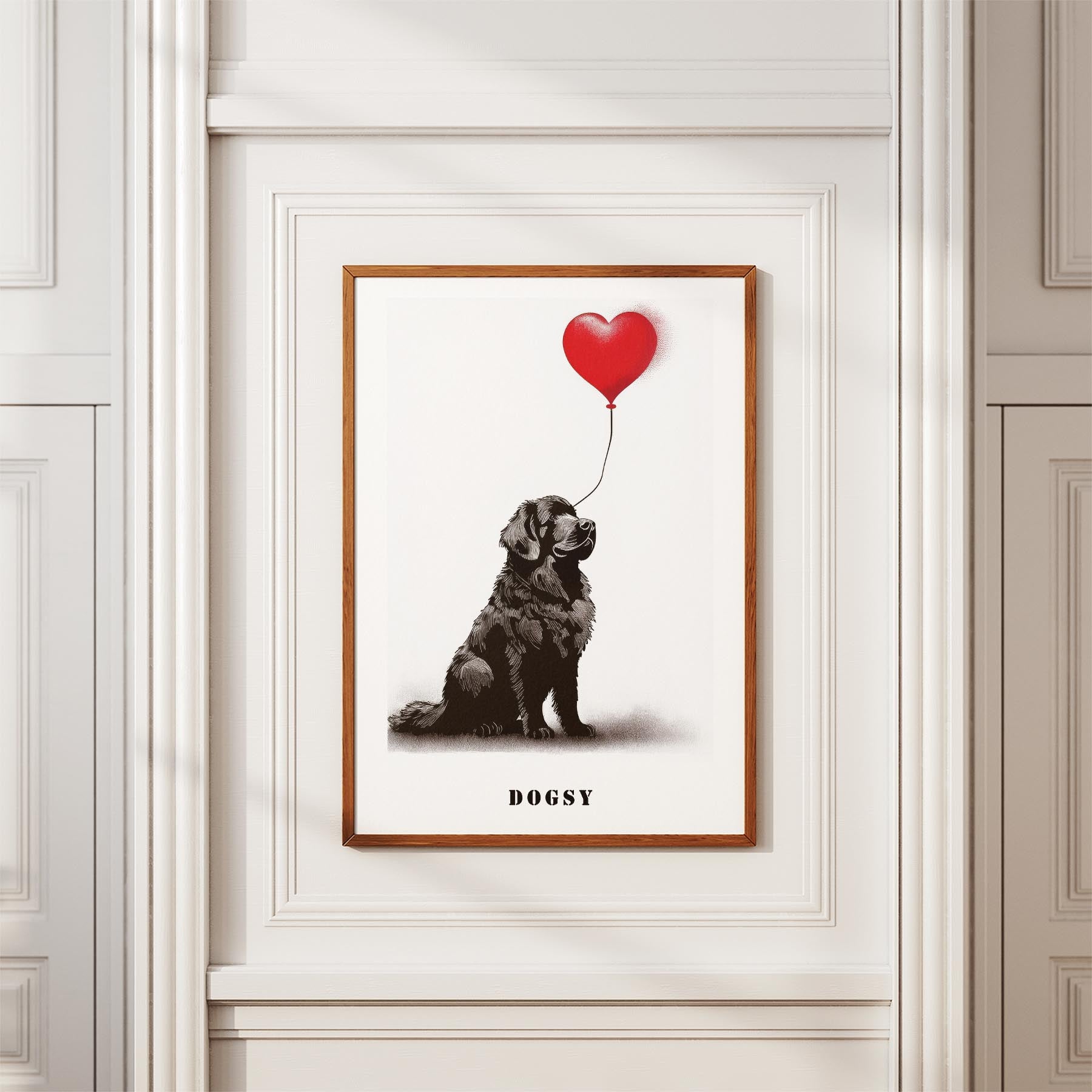 Newfoundland DOGSY Series inspired by the Art of Banksy with text Dogsy image 3