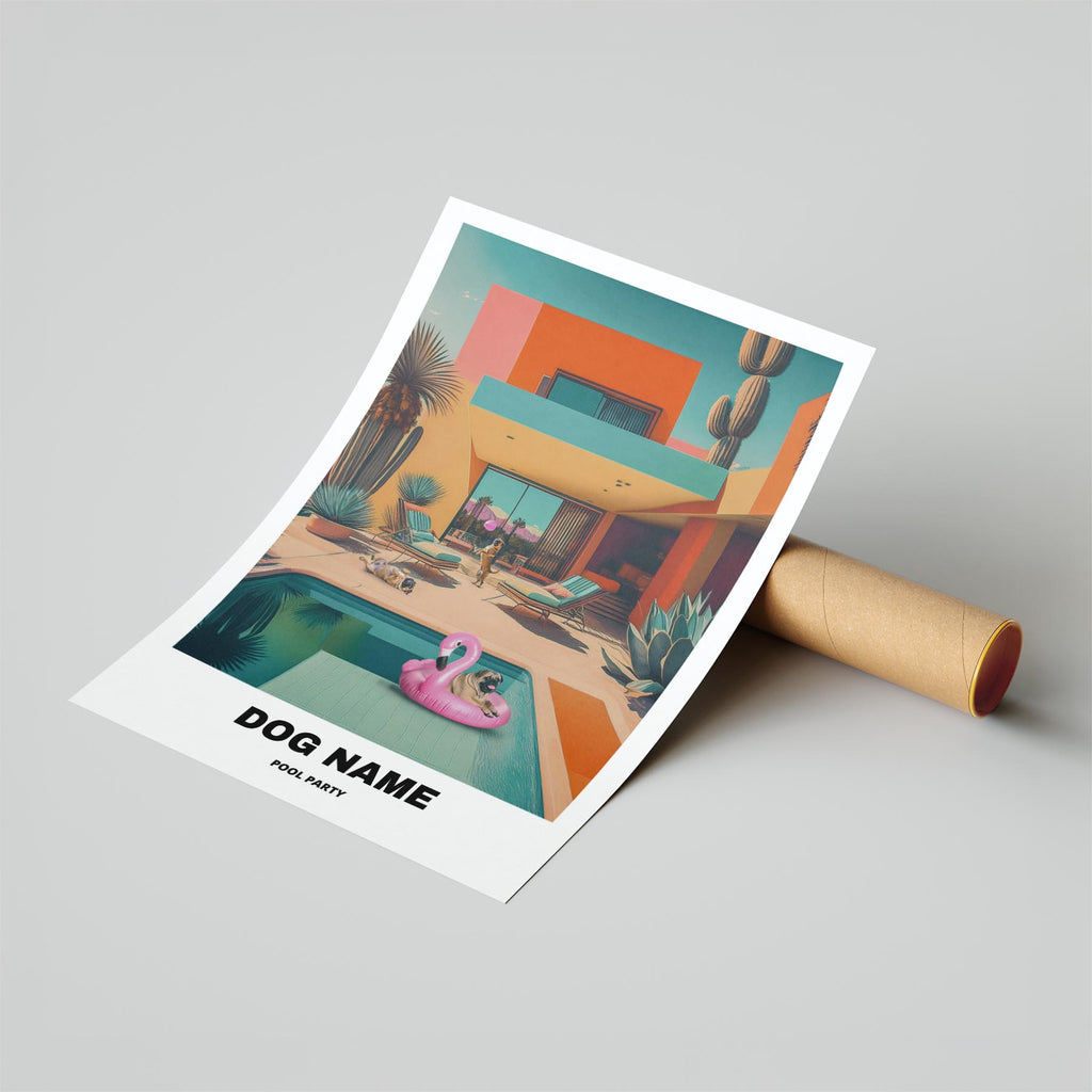 Bullmastiff Custom Pool Party WITH TEXT image 6