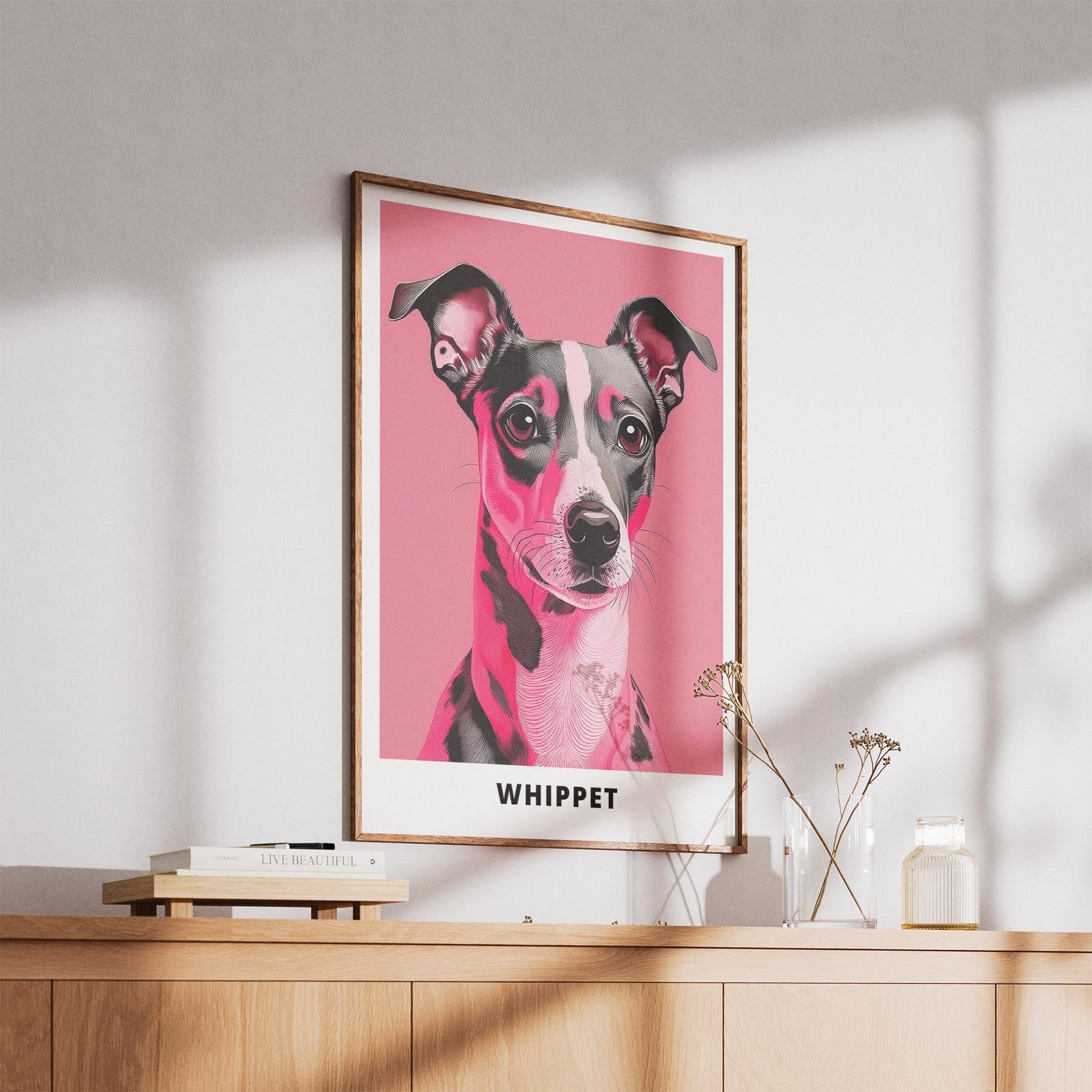 Whippet Pink and Black Dog Series 1 image 5
