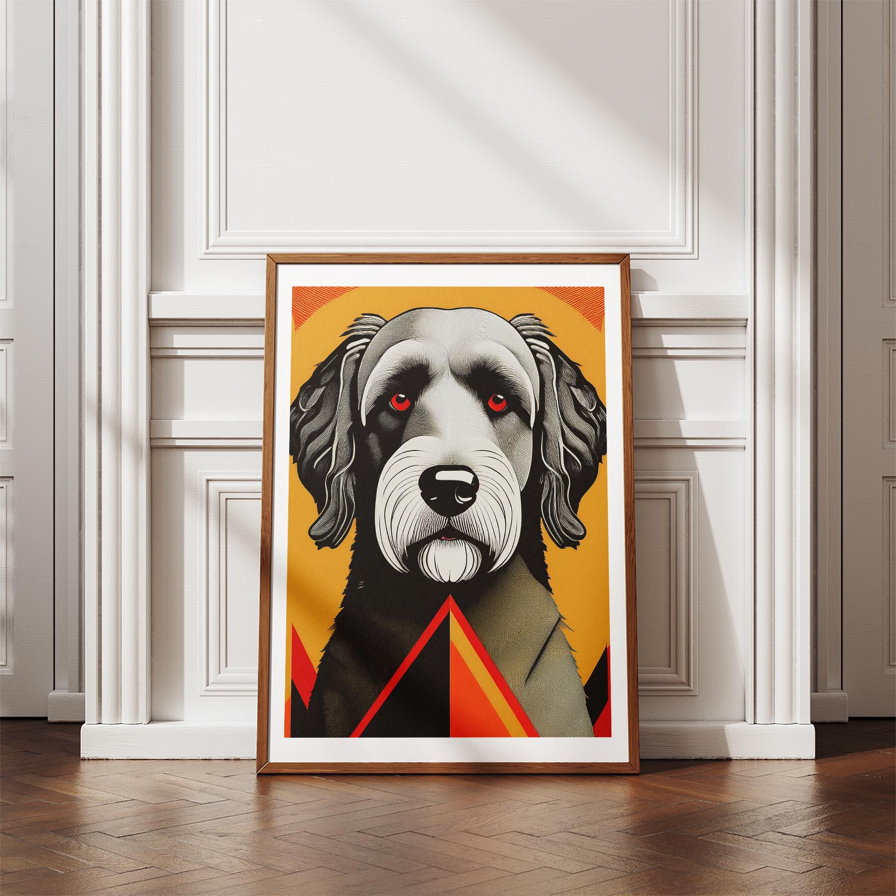 Spanish Water Dog Geometric Orange Series image 4