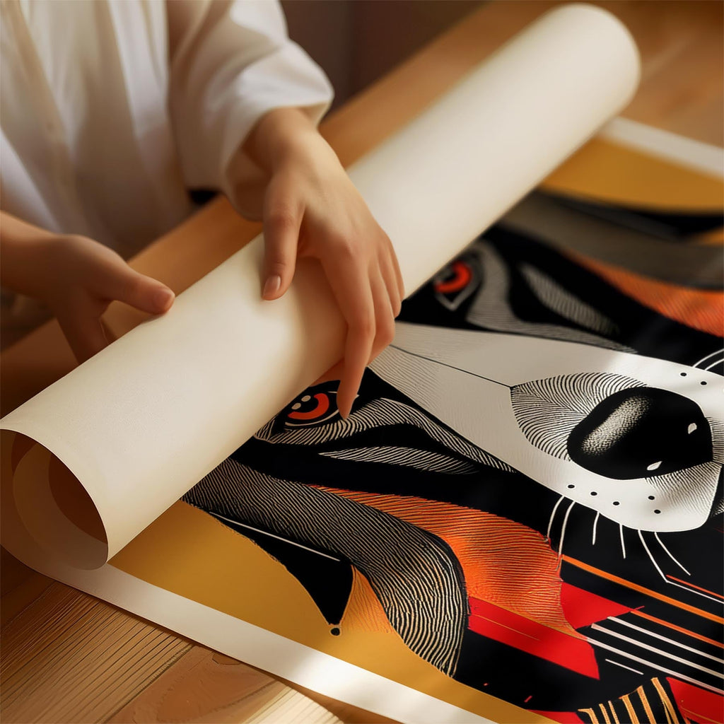 Afghan Geometric Orange Series image 1