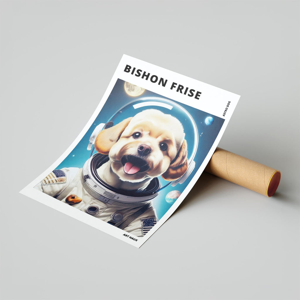 Bichon Frise Astronaut Dog Series with Text Astro Dog image 6