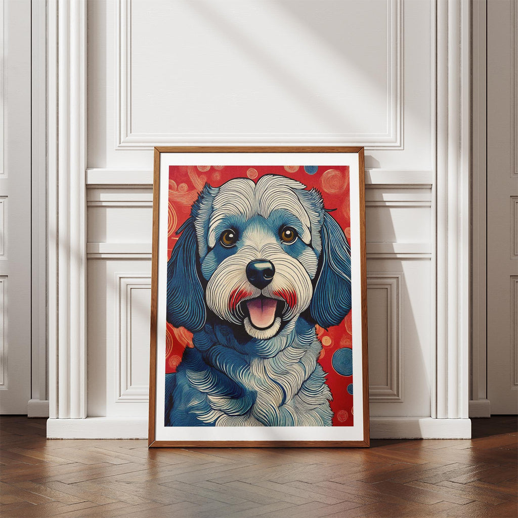 Groodle Hokusai Japanese Inspired Dog Series image 4