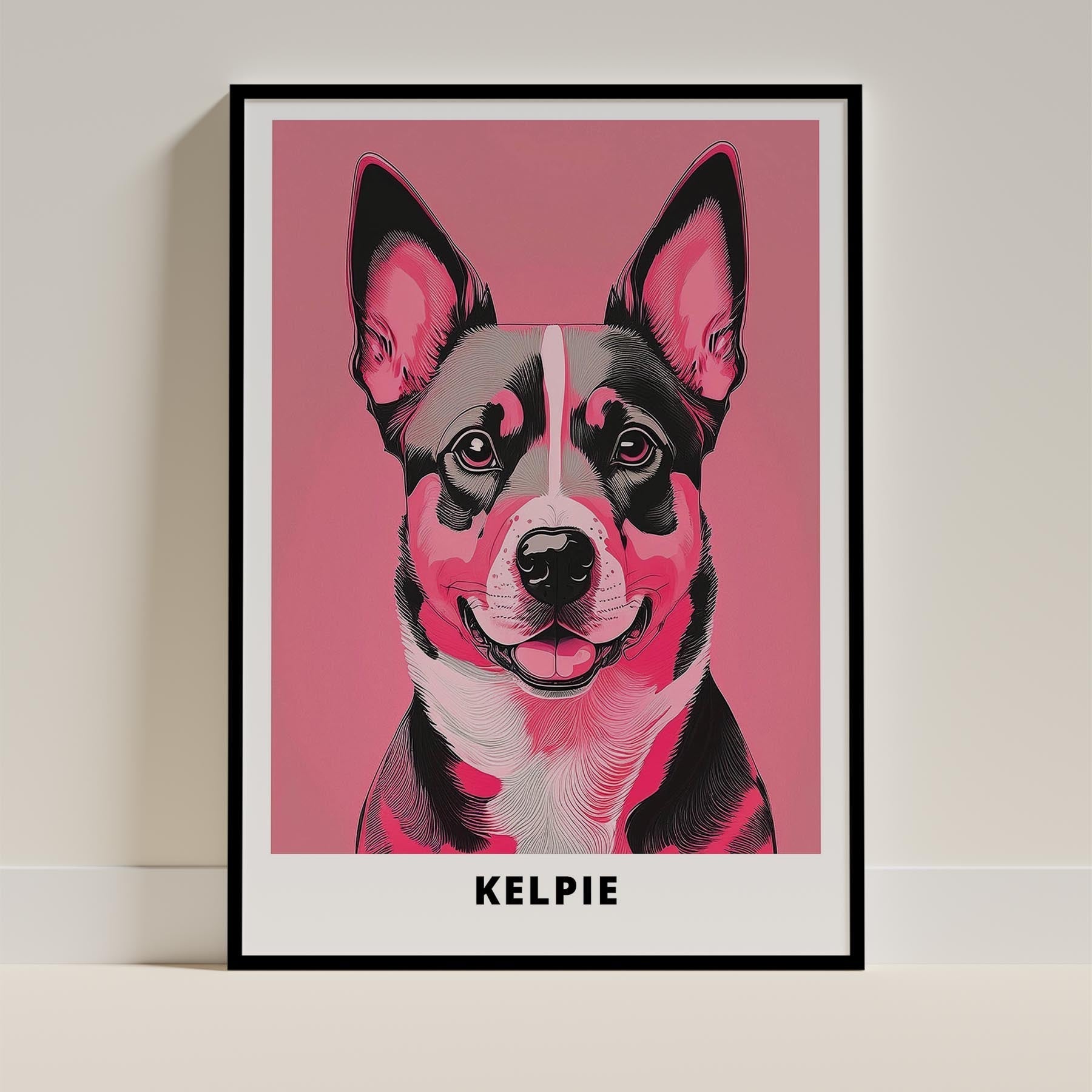 Kelpie Pink and Black Dog Series 1 image 0