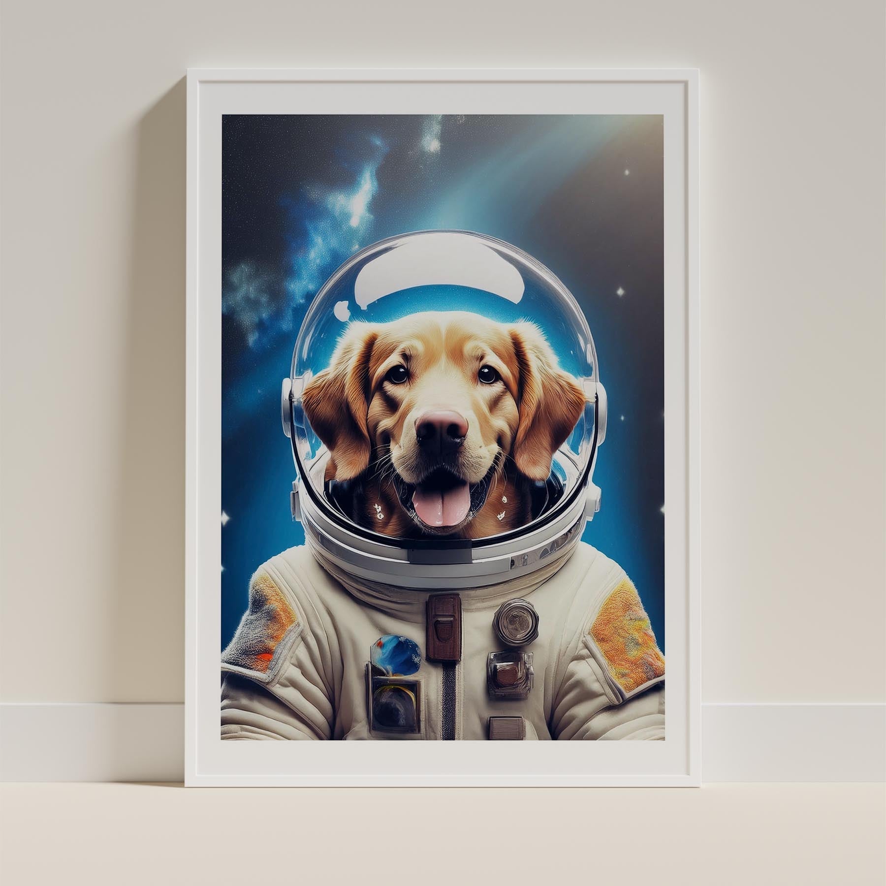 Curly Coated Retriever Astronaut Dog Series image 9