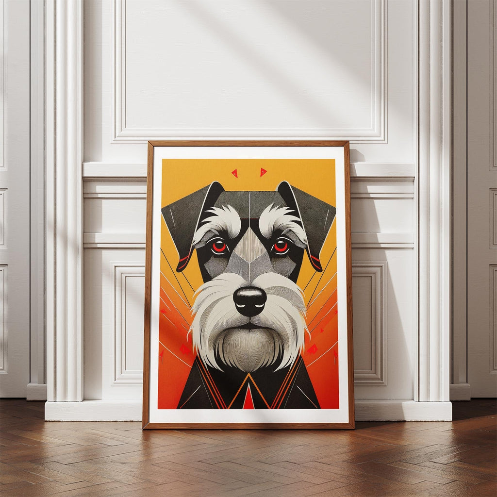 Schnauzer Geometric Orange Series image 4