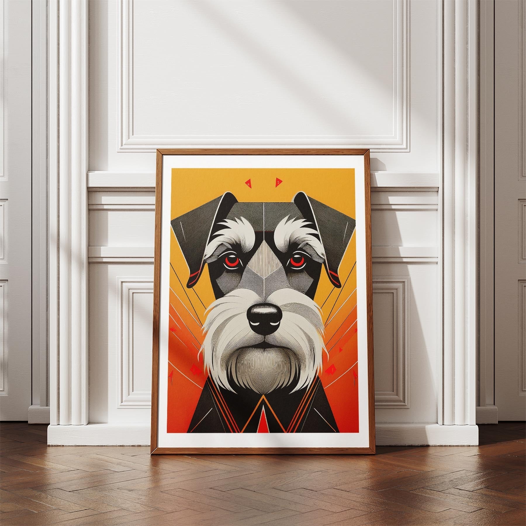 Schnauzer Geometric Orange Series image 4