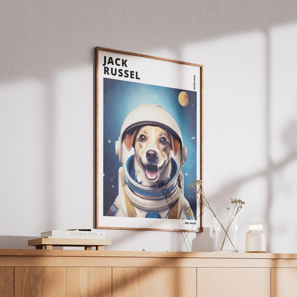 Jack Russell Astronaut Dog Series with Text Astro Dog image 5