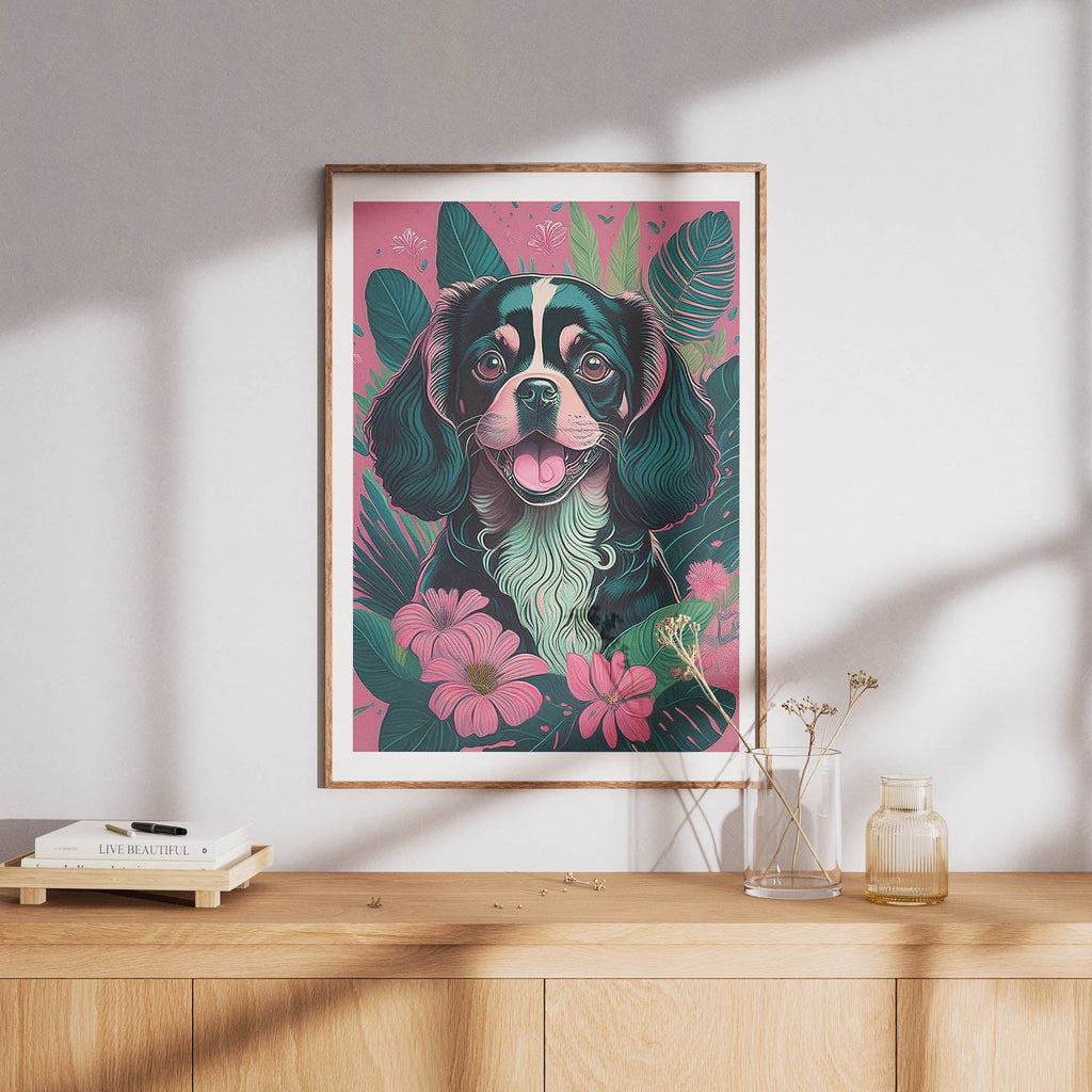 King Charles Spaniel Flowery Dog image 8