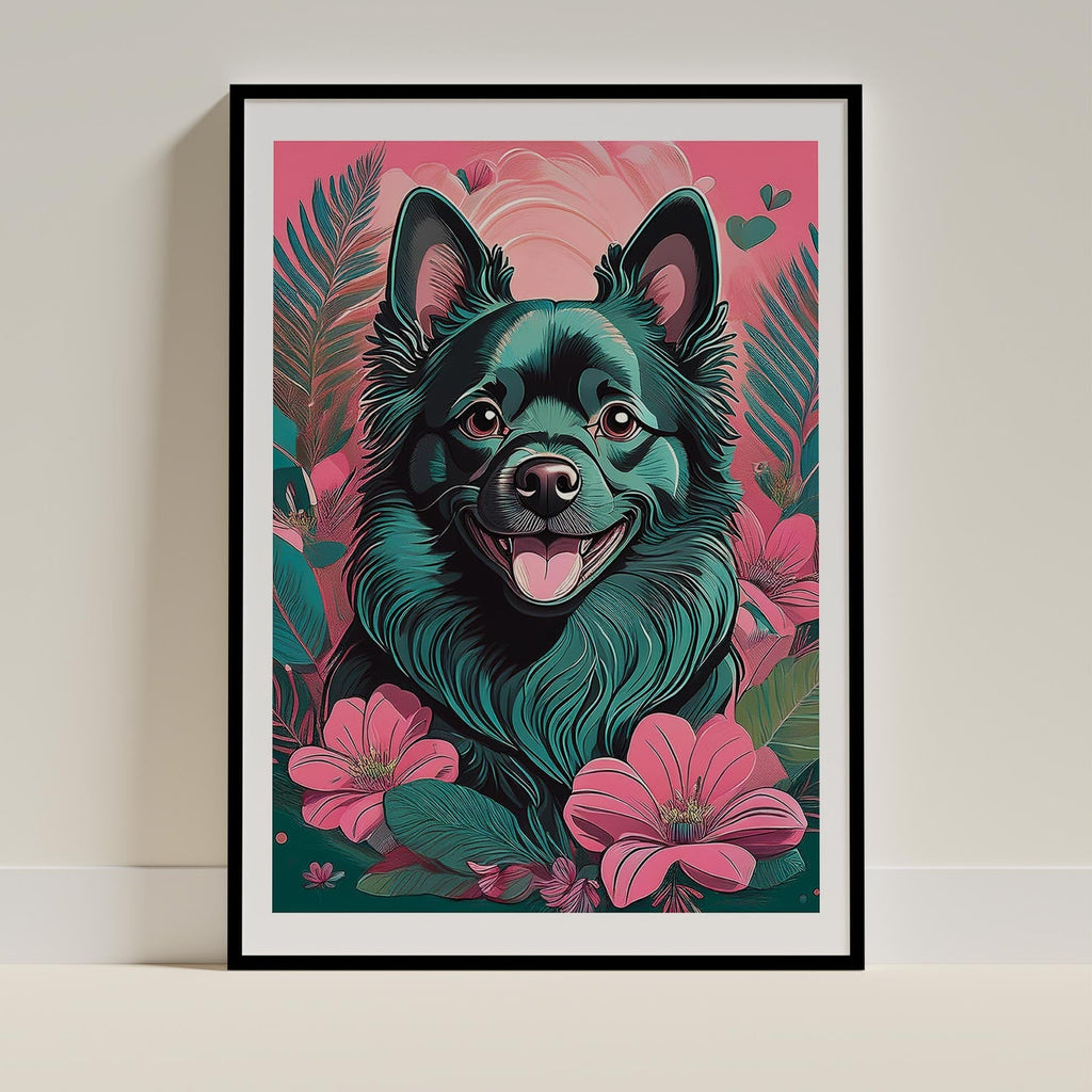 German Spitz Flowery Dog image 0