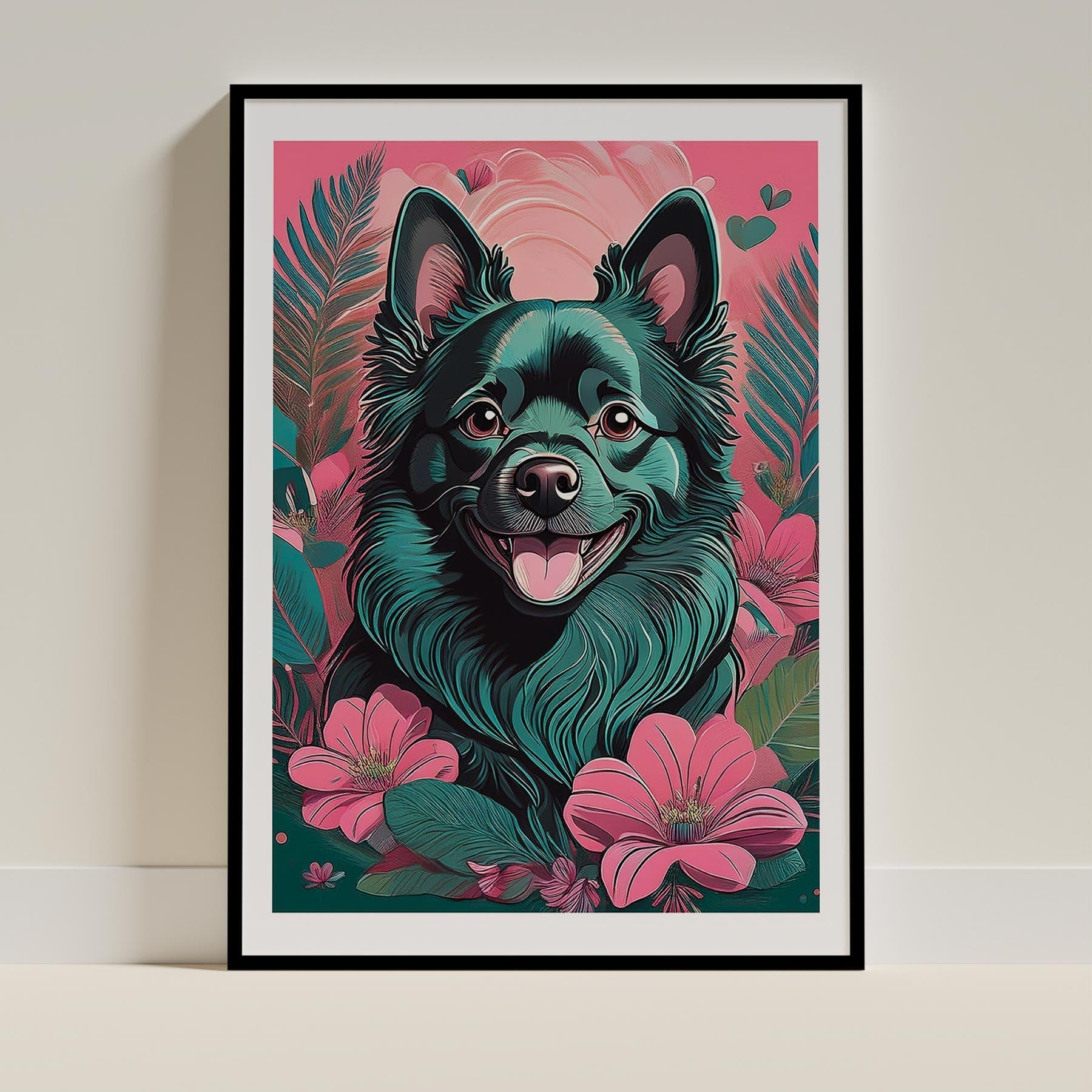 German Spitz Flowery Dog image 0