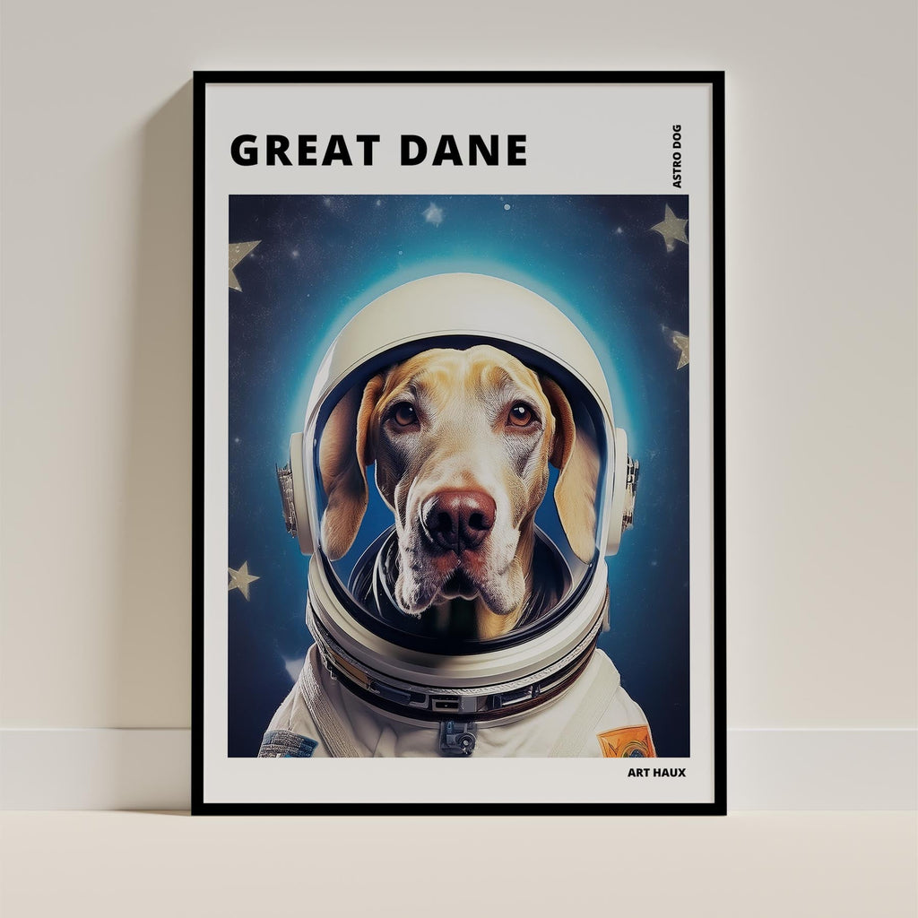 Great Dane Astronaut Dog Series with Text Astro Dog image 0