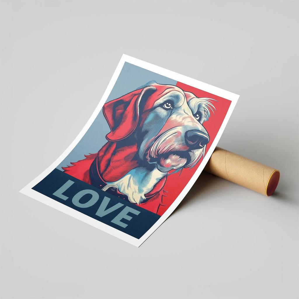 Irish Wolfhound LOVE Series Inspired by the Obama Poster image 6
