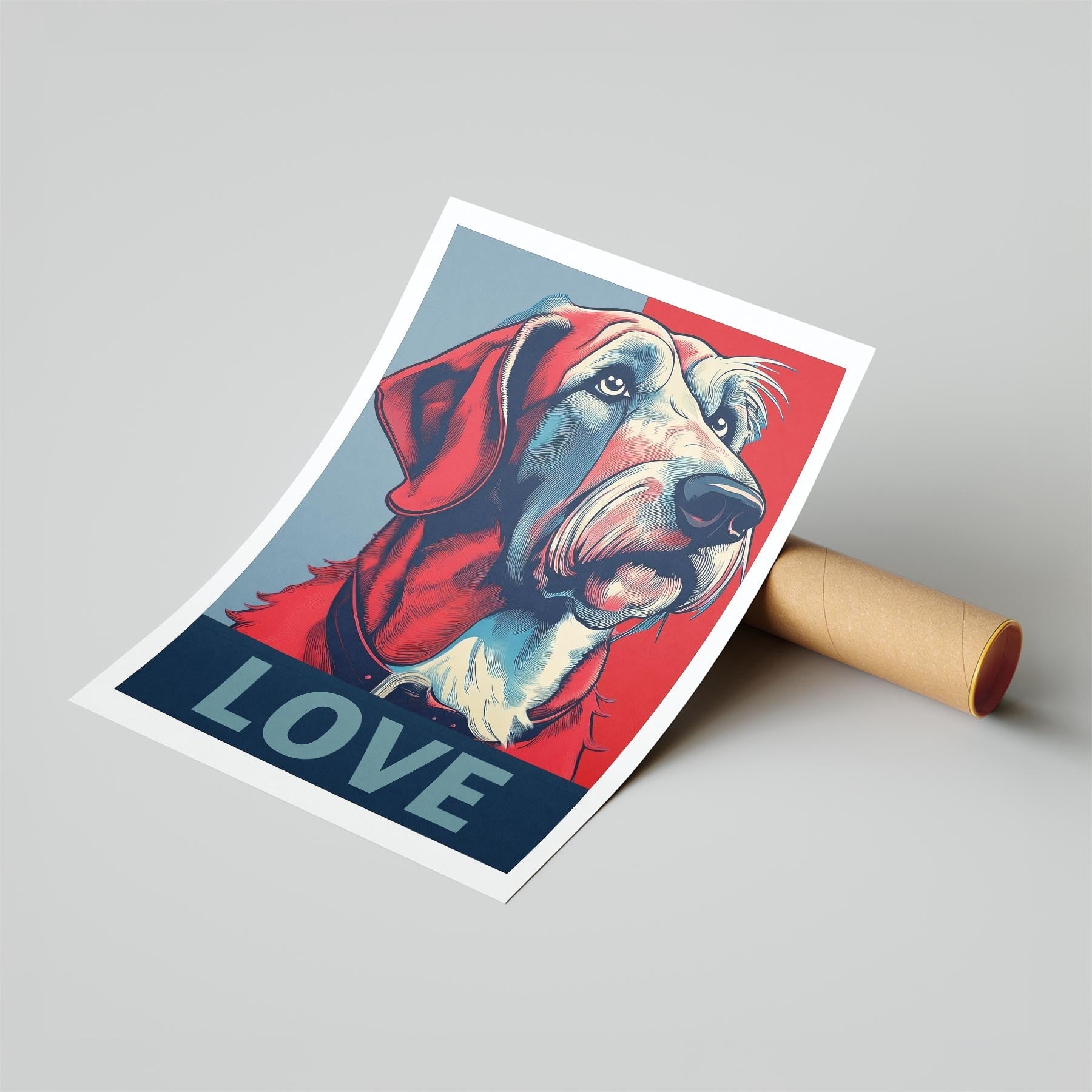 Irish Wolfhound LOVE Series Inspired by the Obama Poster image 6
