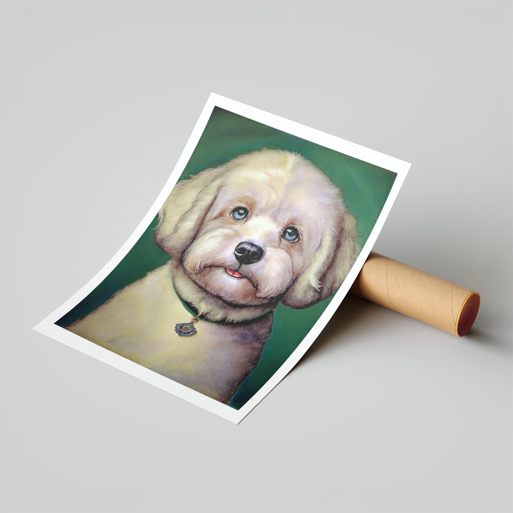 Bichon Frise Green Painted Series image 6