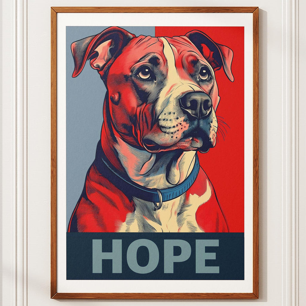 American Staffordshire Terrier HOPE Series Inspired by the Obama Poster image 10