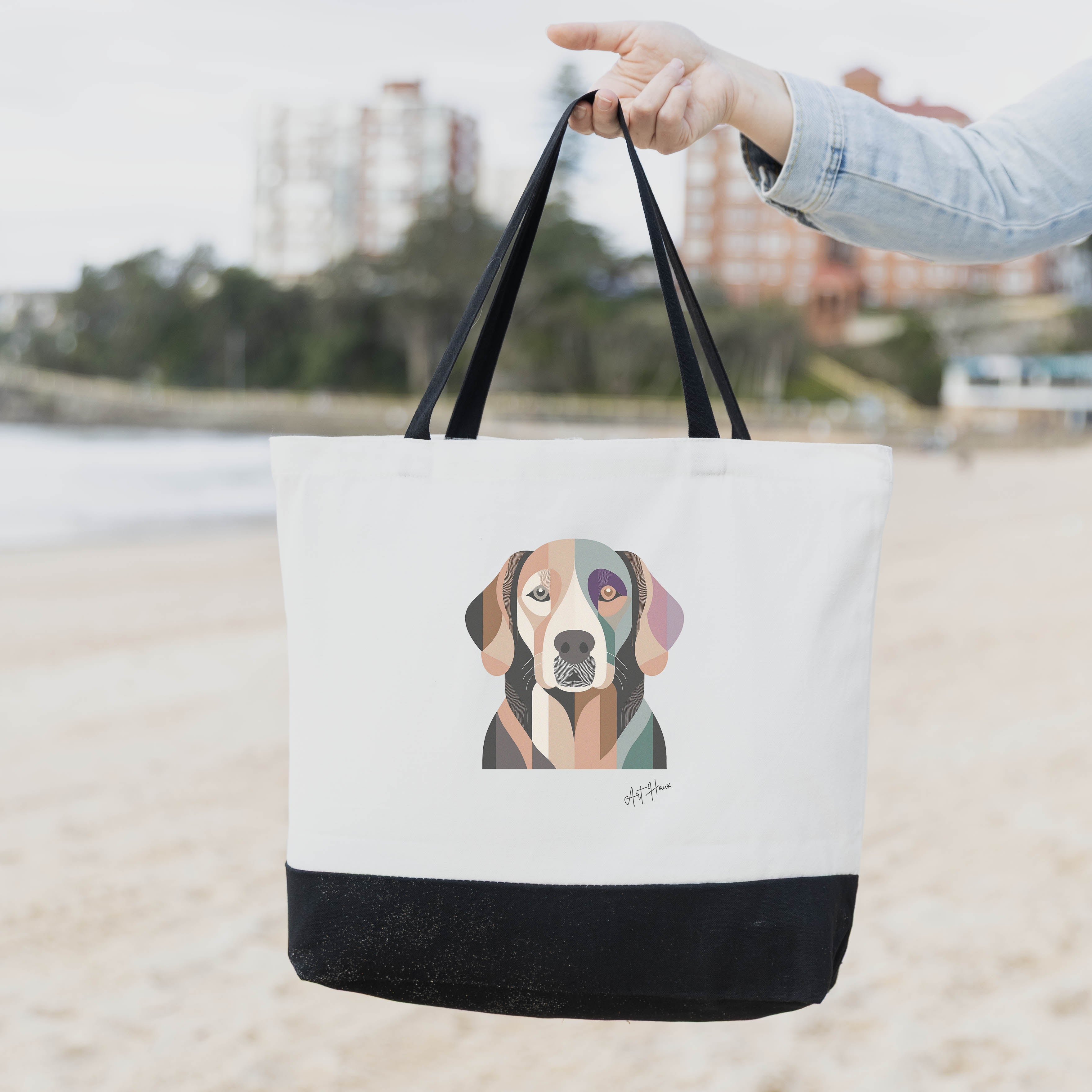 Flat Coated Retrievers Vintage Chic Graphic Bag image 1