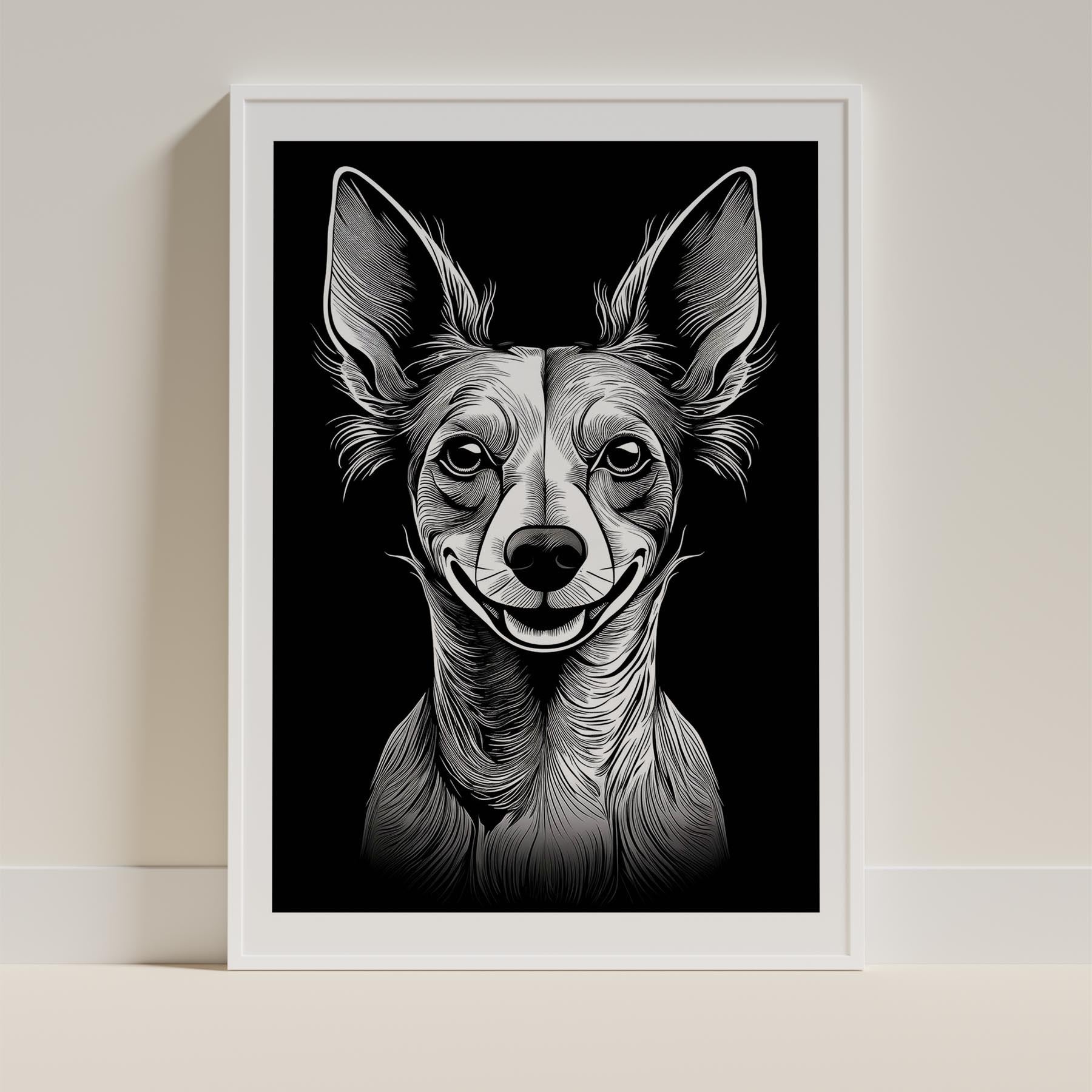 Chinese Crested Line Dog Series in Black and White image 9