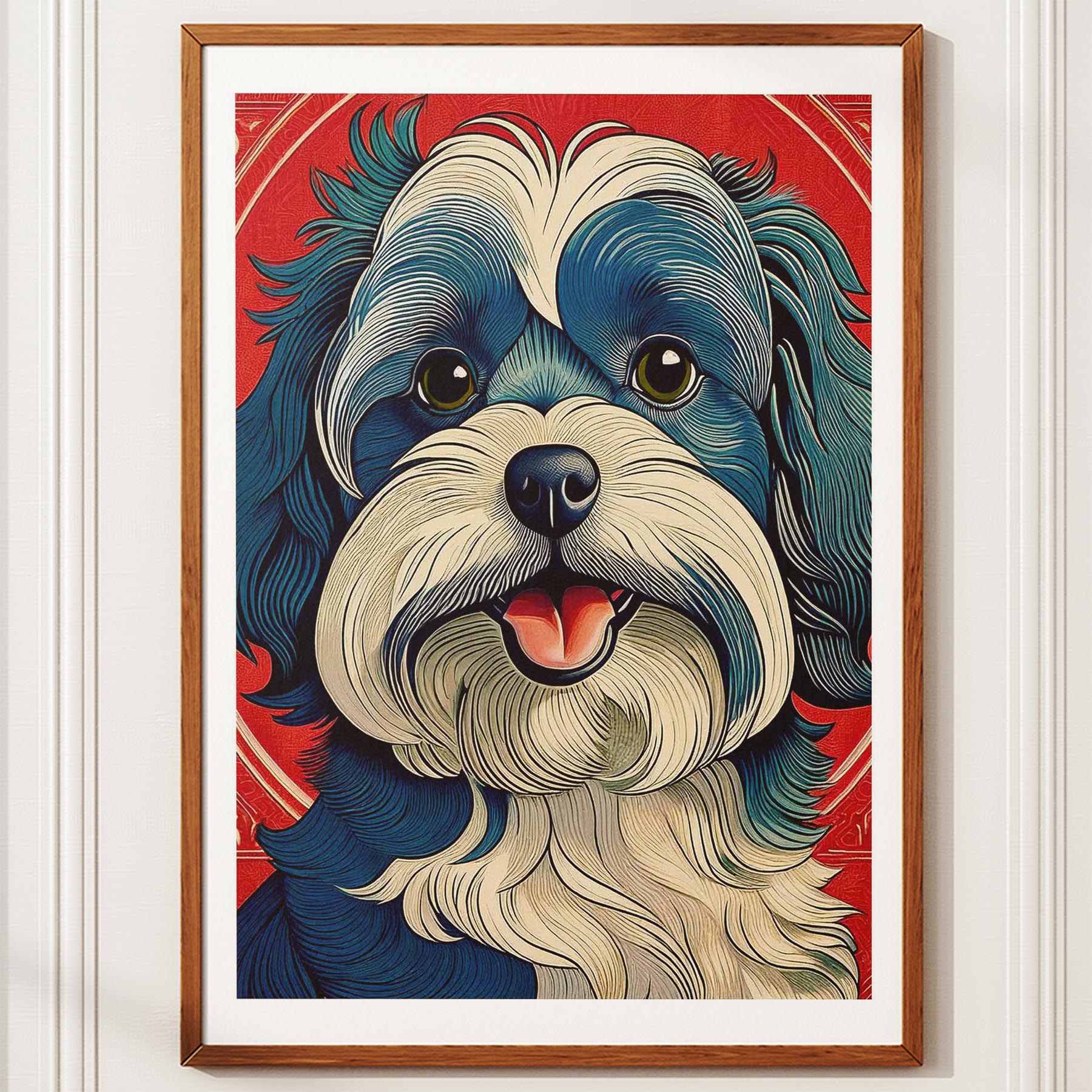 Poodle Hokusai Japanese Inspired Dog Series image 10