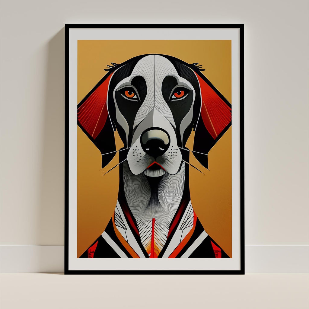 German Pointer Geometric Orange Series image 0