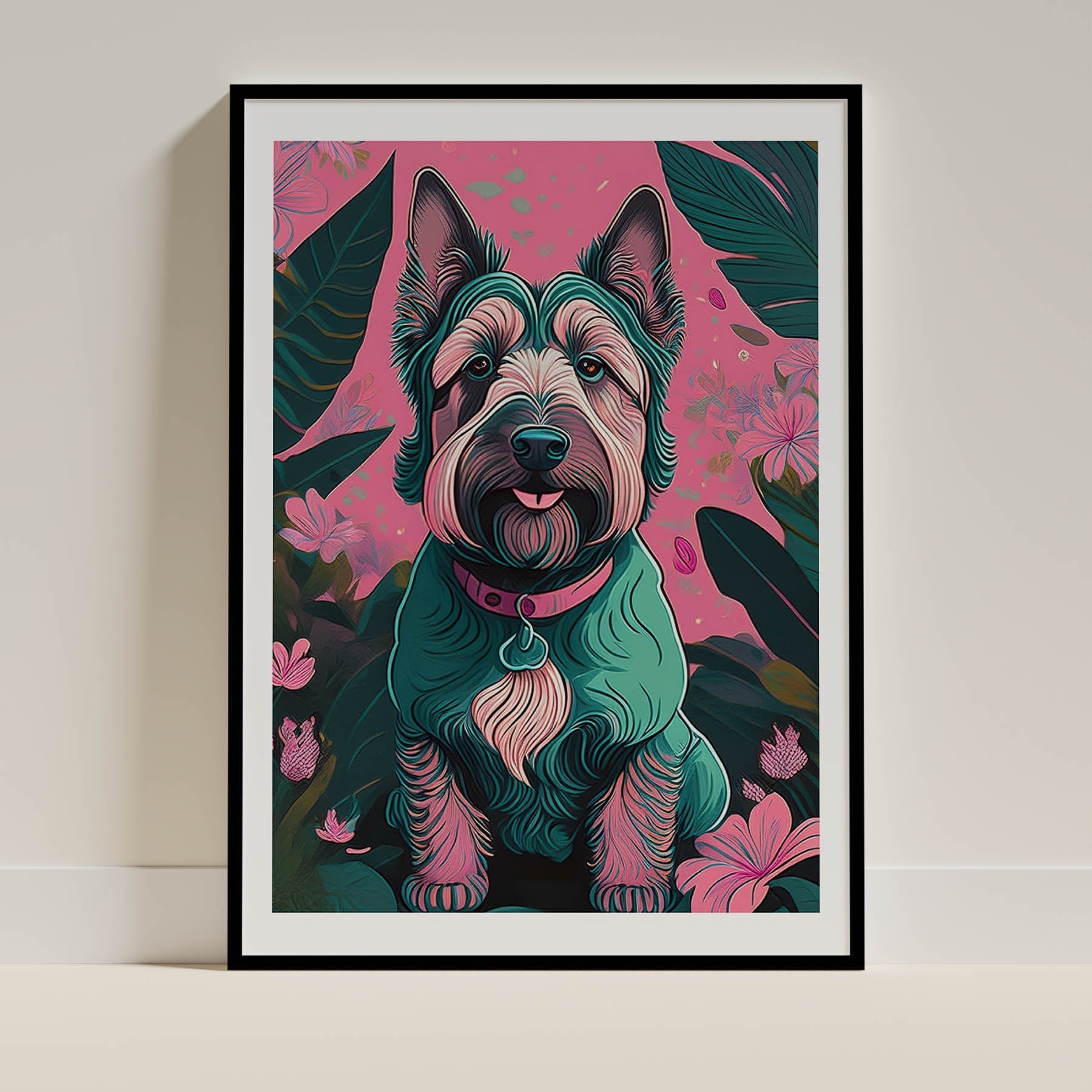 Irish Terrier Flowery Dog image 0