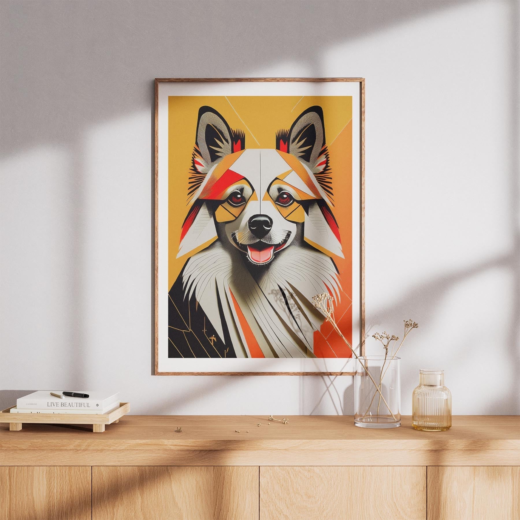 German Spitz Geometric Orange Series image 8