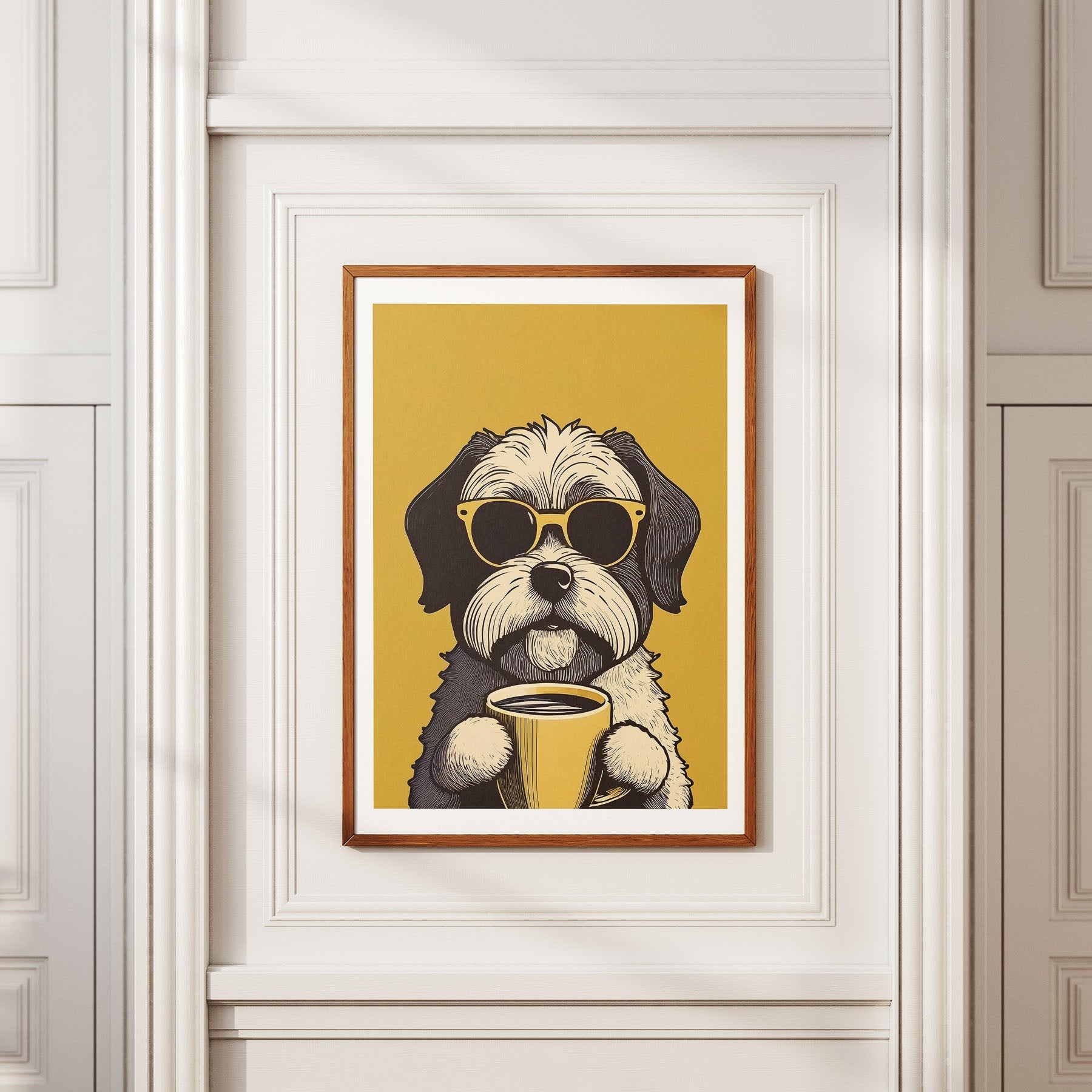 Shihpoo Chillin Coffee Dog image 2