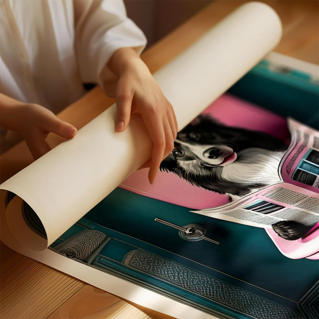 Rough Smooth Collie Toilet Dogs PInk and Turquise image 1