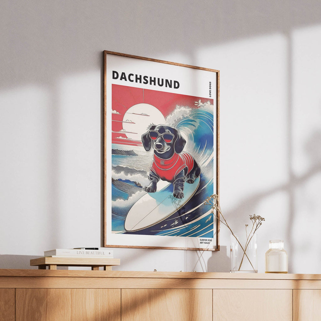 Dachshund Hokosai Surfer Dogs 1 image 6