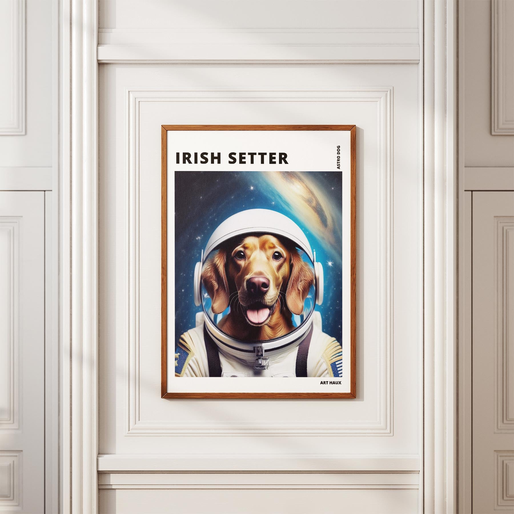 Irish Setter Astronaut Dog Series with Text Astro Dog image 3