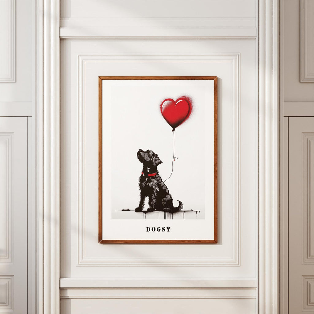 Cobberdog DOGSY Series inspired by the Art of Banksy with text Dogsy image 3