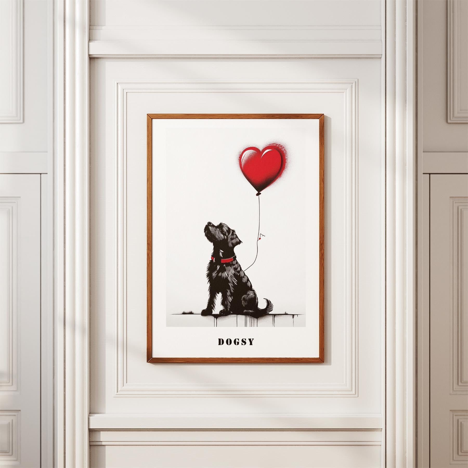 Cobberdog DOGSY Series inspired by the Art of Banksy with text Dogsy image 3